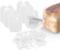 MT Products White Disposable Plastic Clip and Bread Bag Clips – Pack of 500