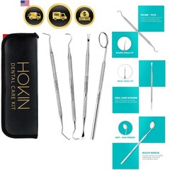 Dental Tools Plaque Remover Teeth Cleaning Tool 4 Pcs Dental Care Kit Tooth F…