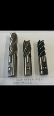 Lot of 3 HSS End Mills 2 never used, 1 Old See All Pictures for Info
