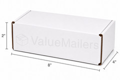 200 – 8 x 4 x 2 White Corrugated SHIPPING BOX Mailer Packing Storage Boxes