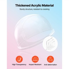 Uimoso Transparent Acrylic Dome Shield for Cotton Candy Machines