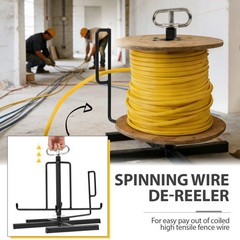 100LBS Cable Dispenser Floor Stud Mount Wire De-Reeler For Electrical Industrial