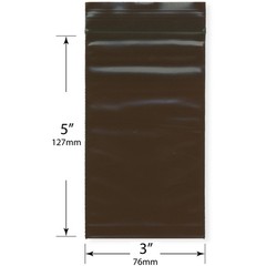Plymor 3″ x 5″, 3 Mil Amber UV Zipper Reclosable Plastic Bags
