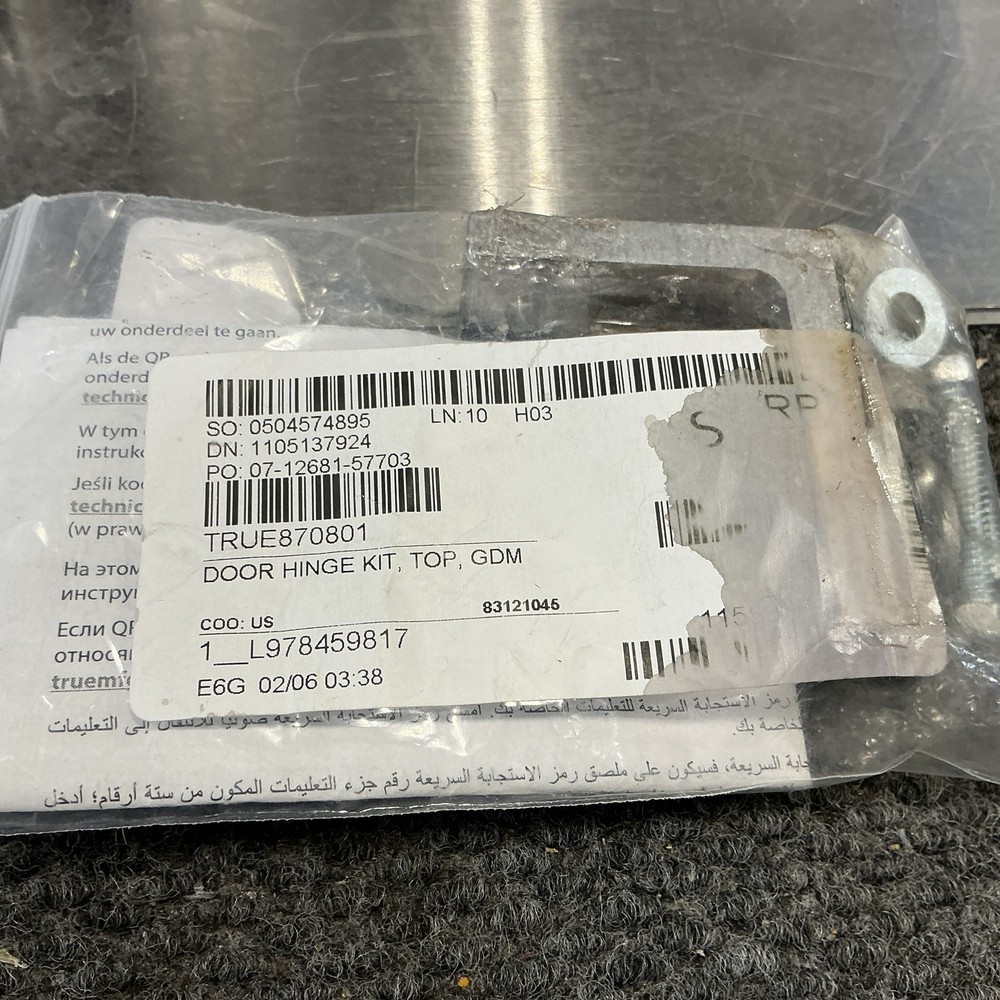 TRUE 870801 Hinge Kit Top