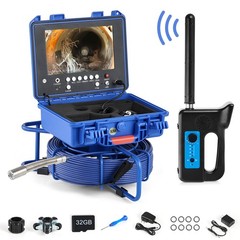 9 In Self-Leveling Sewer Camera 50m/164ft Pipe Inspection Camera w 512Hz Locator