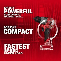 Milwaukee 3404-20 M12 FUEL 1/2″ Hammer Drill/Driver