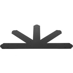 VEVOR Gable Plate Truss Connector Plates 12:12 Gable Bracket Black Powder-Coated