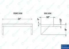 10 in. x 24 in. Stainless Steel Wall Shelf