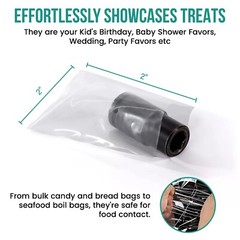 Multiple Sizes Clear Poly Bags 2-Mil Flat Open Top Plastic Packaging Packing