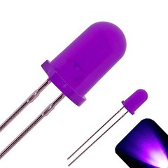 5 x LED 5mm UV / Purple Diffused Ultra Bright Round Top LEDs Light Lamp RC Car