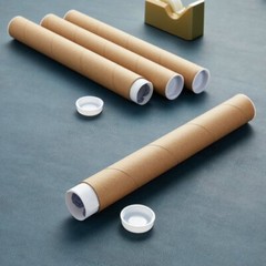 Kraft Mailing Tubes With End Caps Various Diameters and Lengths