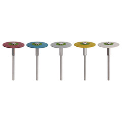 5 Types Dental Rubber Diamond Polisher Wheel Disc HP Five Size Mixed Coarse Fine