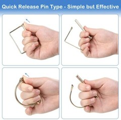 10PACK 1/4″ TRAILER COUPLER SAFETY SNAP LOCKING PIN SQUARE AND ARCH TOWING HITCH