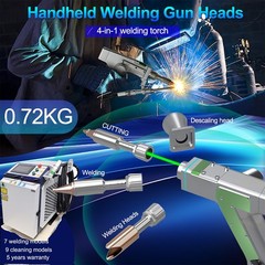 🔥Raycus 3000W Handheld Fiber Laser Welder Cutting Cleaning Machine 4 IN1 Double