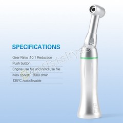 Dental 10:1 Contra Angle Handpiece Push button ISO E-Type for Engine&hand file