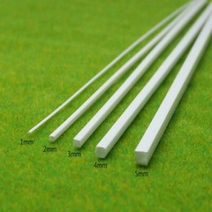 USA 10pcs 2mm x 9.84″ ABS Styrene Plastic Square Bar Rods Model Layout USA S/H