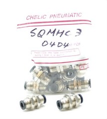 CHELIC SQMH-C3 4-4 Bulkhead union Push to connect Fitting (10 PCS PER BAG)