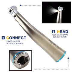 Dental 1:1 Fiber Optic Contra Angle Inner Handpiece fit NSK Ti Max Blue Ring