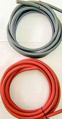 TRUE® 4 Gauge AWG 25 Ft Black + 25 Ft Red Flexible Copper USA Welding Cable