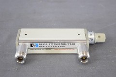 HP 8495B /001 Manual Step Attenuator, DC to 18 GHz; 0 to 70 dB; 10 dB steps