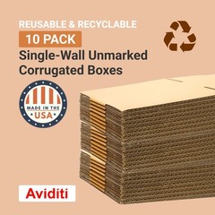 Side Loading Shipping Boxes Large 30 L x 5 W x 24 H 10 Pack Corrugated Cardboard