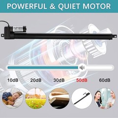 1500N 12V Linear Actuator Motor Fast Speed 10mm/s Stroke 2~40″ 176lbs Waterproof