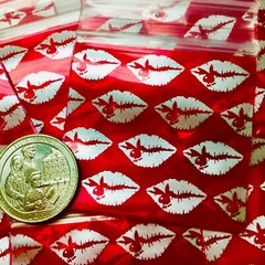 BaggiesSince1987 – 2020 ZipSeal Bags 100 DEATH KISS PEARL RED SILVER,👀Details🔽