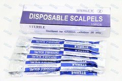 DISPOSABLE SCALPELS #10 TO #22 INDIVIDUALLY FOIL WRAPPED SINGLE USE DERMAPLANING