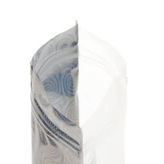 100 Silver Holographic Design Flat Zipper Seal Lock Food Bags with Clear Window