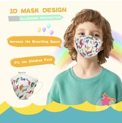 Cartoon KIDS KN95 Face Mask 5 Layer BFE 95% Disposable Respirator USA Seller LOT