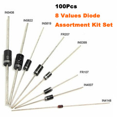 100Pcs 8 Values Diode Bag Assortment Kit Set 1N4148 FR107 1N5408 FR207