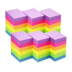 Sticky Notes 1.5×2 Inch, 36 Pads Bulk, 100 Sheets Each, Neon Colors, Assorted Br