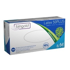 Bingold Disposable Gloves Latex 50PLUS, Natural M Cardboard Cleaning Gloves Gloves