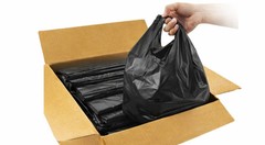 Black T-Shirt Carryout Bags (300 ct.) by Poly-America