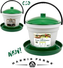 BPA-Free 3.5 Gallon Poultry Drinker with Easy-Fill Design and Handle