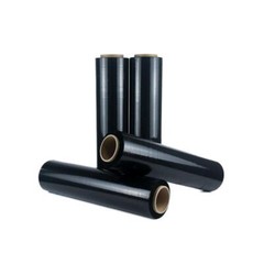 18″ x 1500′ 80 Gauge 4 Rolls Pallet Wrap Stretch Film Hand Shrink Wrap Black NEW