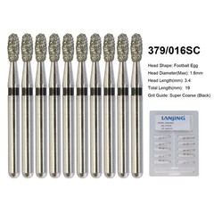 Dental Burs Diamond FG Round End Taper Football Flame Long Round Pear High Speed