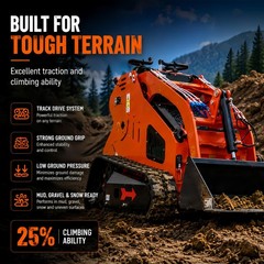 15HP Mini Skid Steer Loader Gasoline Crawler Hydraulic EPA Free Shipping USA