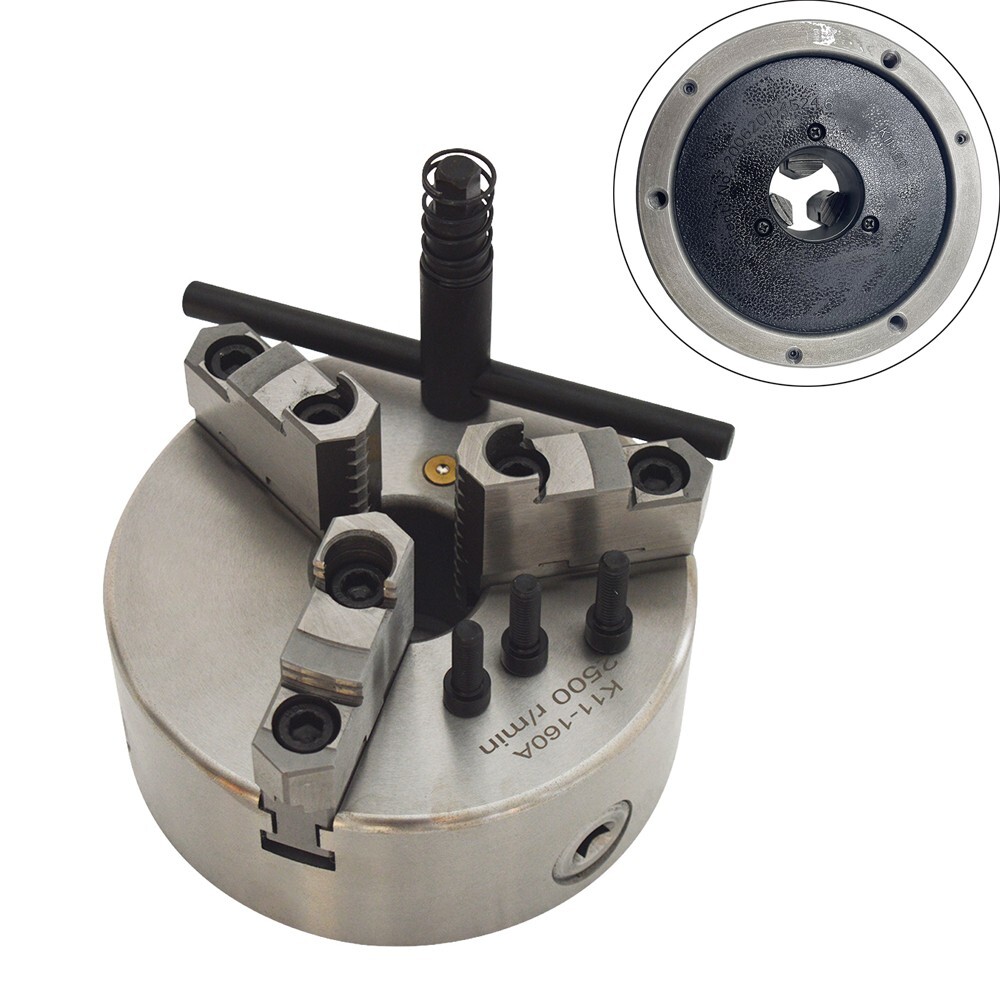 3 Jaw Lathe Chuck Self Centering for Milling Machine K11-160A 2500 r/min 160mm