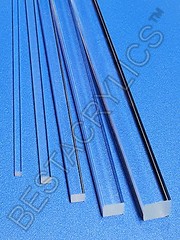 8 PC 1/8” x 1/8″ x 12” INCH LONG SQUARE CLEAR ACRYLIC PLEXIGLASS LUCITE ROD .125