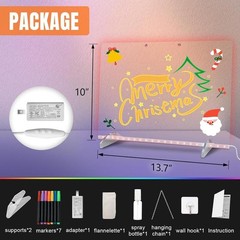 LED Acrylic Lighted Drawing Board Set for Kids Note Board for Adults Easter Gift