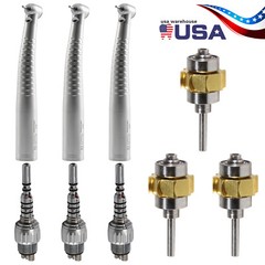 1-10 KaV Style Dental Fiber Optic High Speed Handpiece 6Hole LED Coupler /Rotor