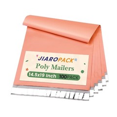 Jiaro Pack Poly Mailers Shipping Bags Envelopes 14.5×19″ 100 Pack Peach Pink