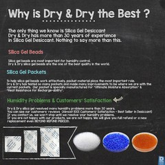 500 gram X 10 PK “Dry & Dry” Food Grade Orange Indicating Silica Gel Packets