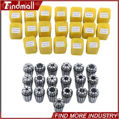 Findmall 19pcs ER16 Collet Set Complete Sizes including all 16th 32nds & 64th