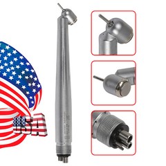 Dental 45 Degree Angle High Speed Handpiece Push Button Spray 4Hole 45° Turbine