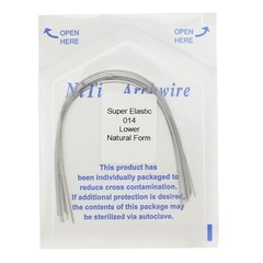 Dental Orthodontic Arch Wire Niti Super Elastic Round Rectangular Ovoid Natural