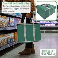 VENO 2 Pack Cooler Bag and Insulated Grocery Bags for 2 Pack, Green – 2
