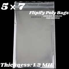 5×7 Clear Resealable Poly Plastic OPP Bags Self Adhesive Seal Cello Package Gift