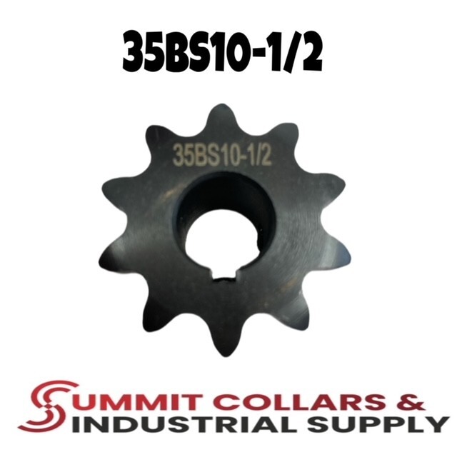 #35 Roller Chain Sprocket B Type 1/2″ Bore 10 Tooth 35BS10-1/2